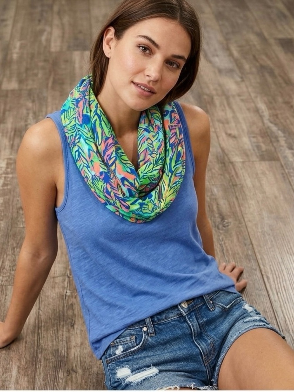 Lilly Pulitzer Riley Multi Hot Spot Giraffe Infinity Scarf